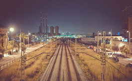 Close to the railroads.