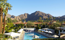 Pool with view to the mountains.
