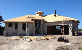 New home under construction in Rotonda Sands.